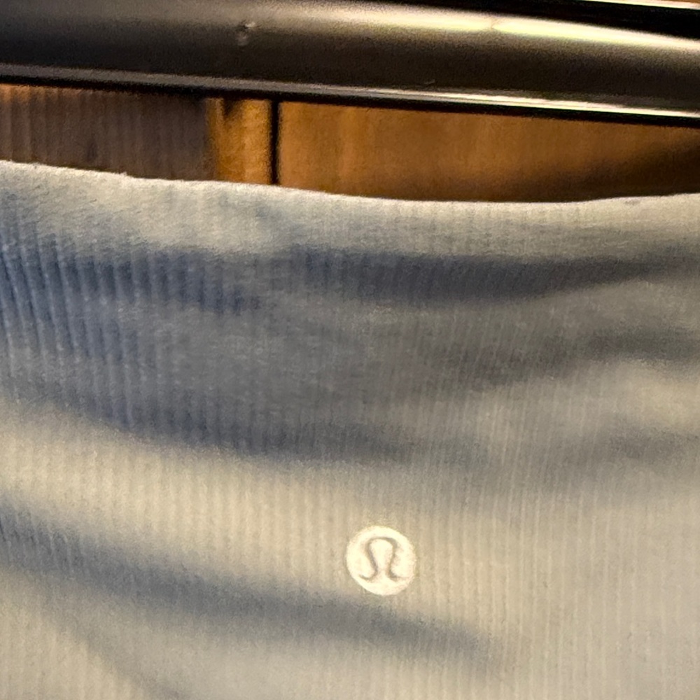 Lululemon Athletica Ribbed Gray Flare Pants Sz10 32” inseam - Picture 2 of 8
